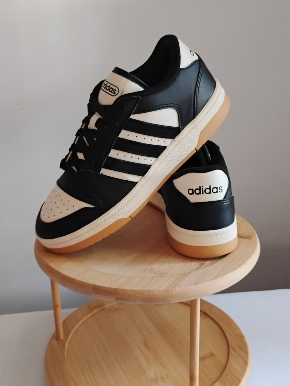 Women's/Youth Adidas Breakstart Black/Optic White Sneaker Shoes